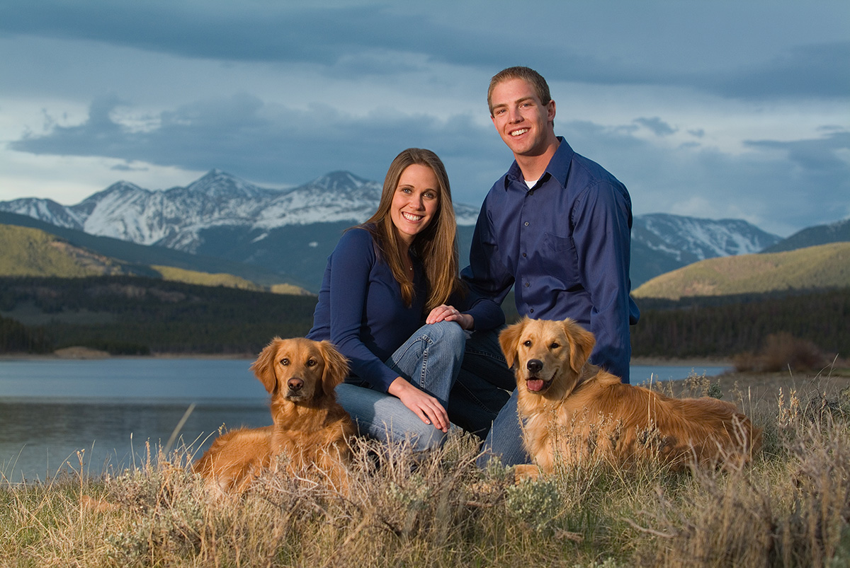 dog photography portraits with owners and mountains